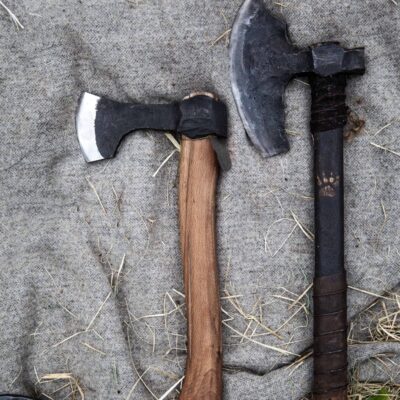 Small Viking axe and bearded axe