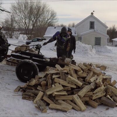 storing firewood in winter