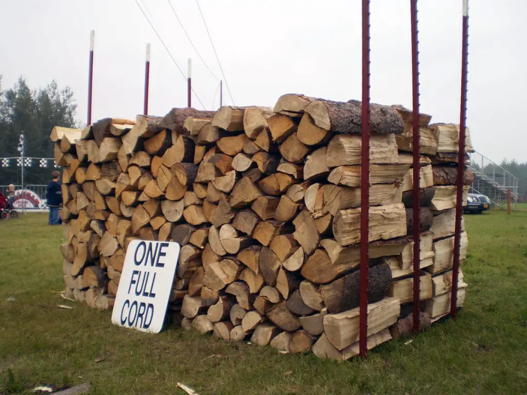 cord stack of firewood