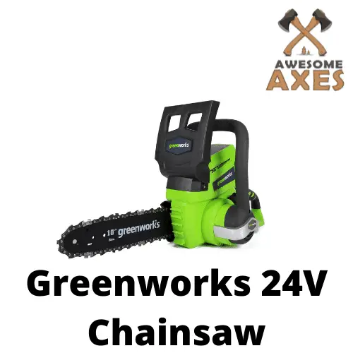 Greenworks 24V Chainsaw Review on AwesomeAxes.com