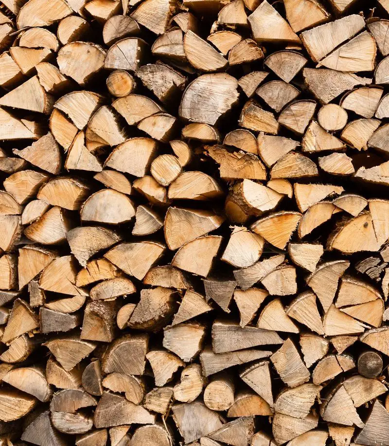 aspen firewood stacked