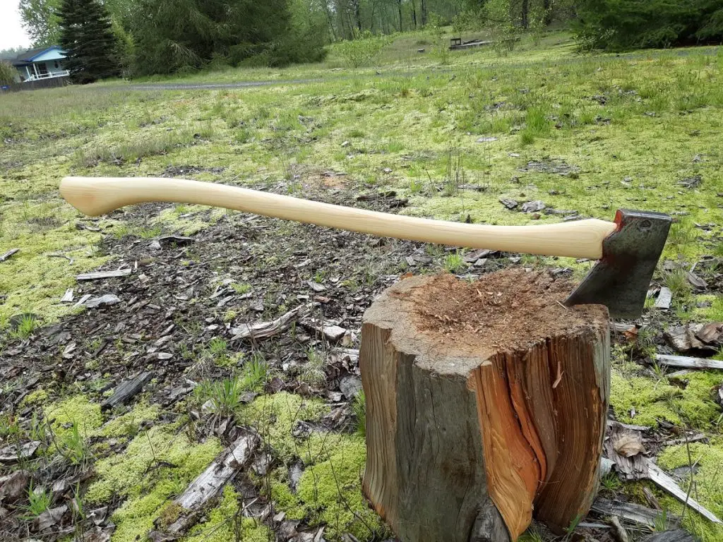 Council Tool Jersey Axe in Wood Splitting Block