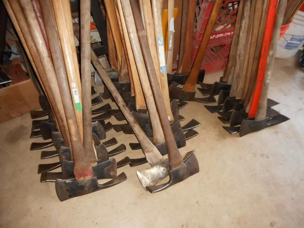 50 pulaski axes ready for testing