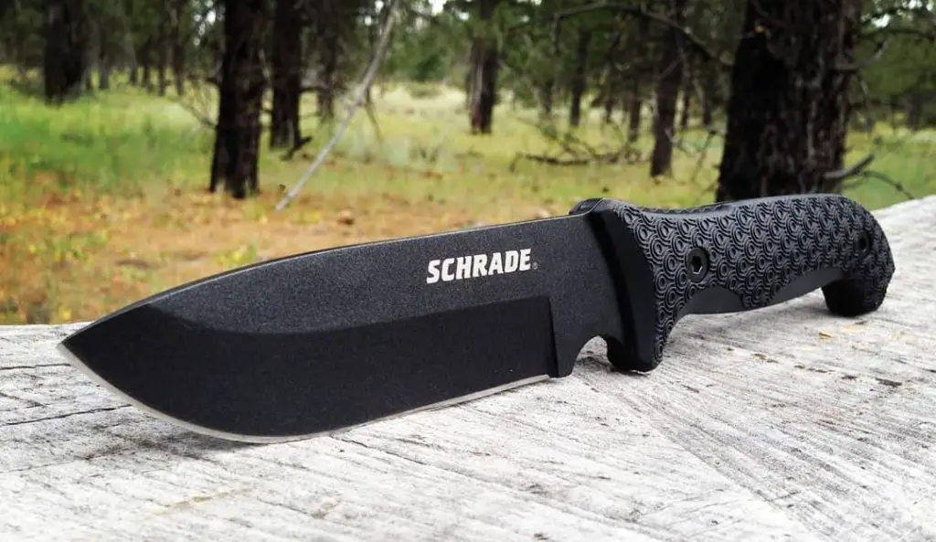 Schrade knife in the field before testing