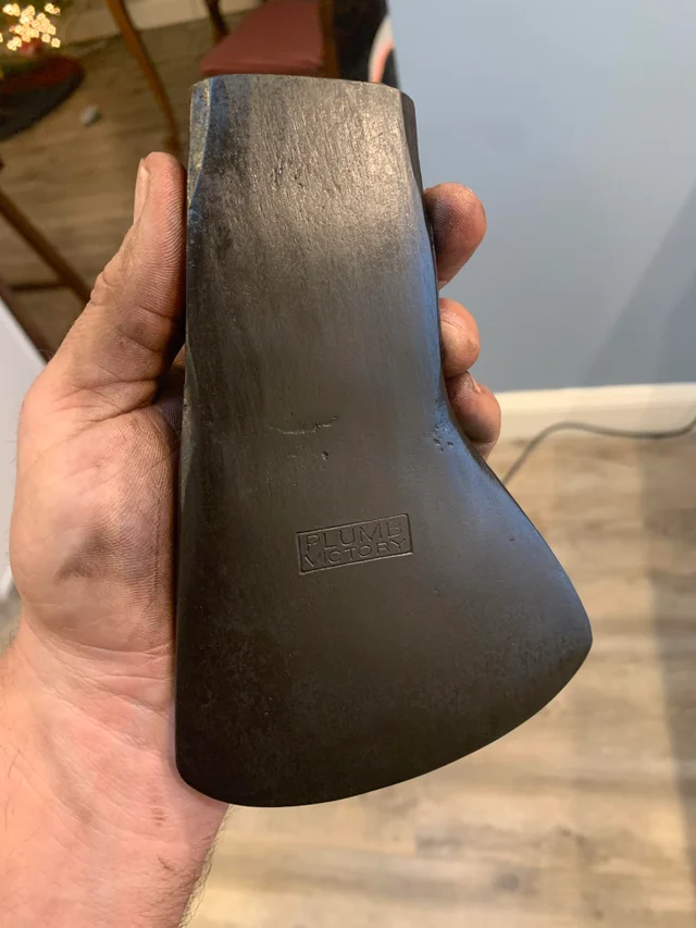 Guide to Blacken an Axe Head: Gun Bluing 3 gun bluing an axe head